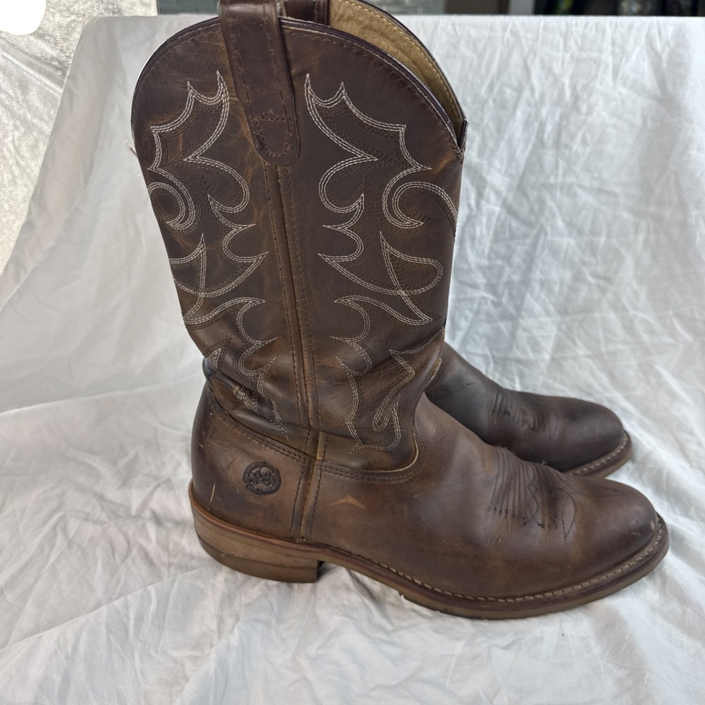 Double-H Boots Men's DH1552 Size 10.5 D Western Work Boots USA Slip & Oil Resist